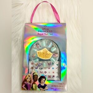 Disney Princess Press-On Nail Set 24 Self-Adhesive + Stickers + File Rare HTF